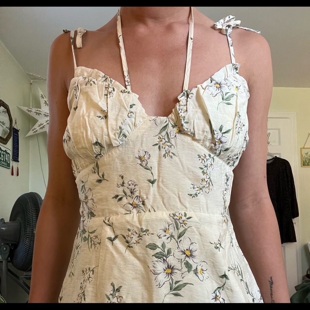 Nasty Gal floral tie dress